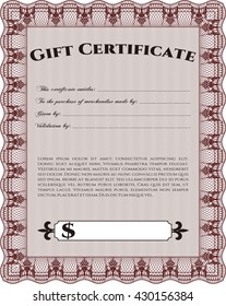 Modern gift certificate template. 