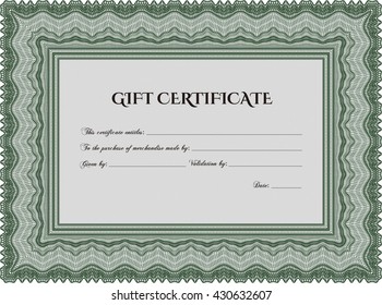 Modern gift certificate template. 