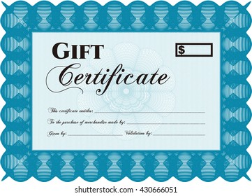 Modern gift certificate template. 