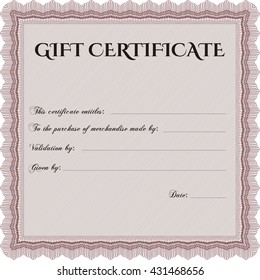 Modern gift certificate template. 