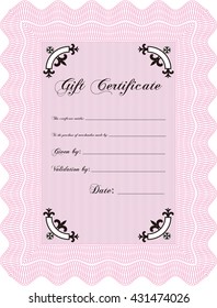 Modern gift certificate template. 