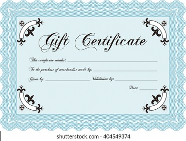 Modern Gift Certificate Template Sophisticated Design Stock Vector ...