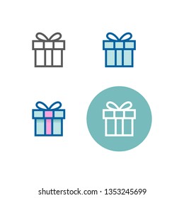 Modern Gift Icons for electronic commerce store shopping business internet company with high end look