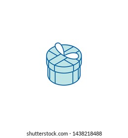 Modern Gift Icons Isometric 3d for electronic commerce store all company shopping business internet with high end look