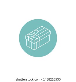 Modern Gift Icons Isometric 3d for electronic commerce store all company shopping business internet with high end look