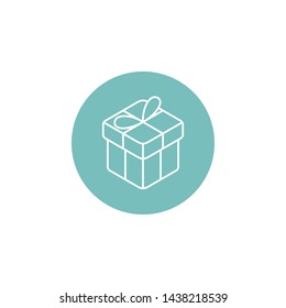 Modern Gift Icons Isometric 3d for electronic commerce store all company shopping business internet with high end look