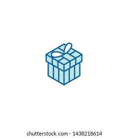 Modern Gift Icons Isometric 3d for electronic commerce store all company shopping business internet with high end look