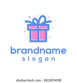 Vector de diseño de logotipo de regalo moderno