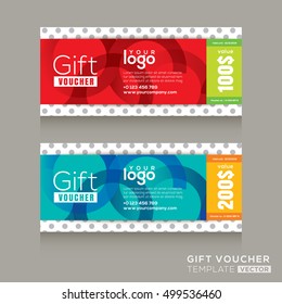 modern gift voucher certificate coupon design template