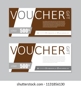 Modern gift voucher template.