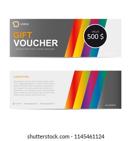 Modern gift voucher template.