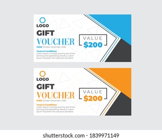 Modern Gift Voucher Template Design