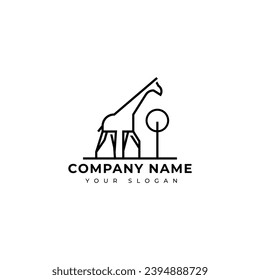 Modern Giraffe logo vector design template