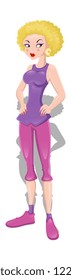 Modern Girl Portrait Vector