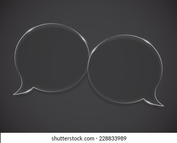 modern glass bubble speech