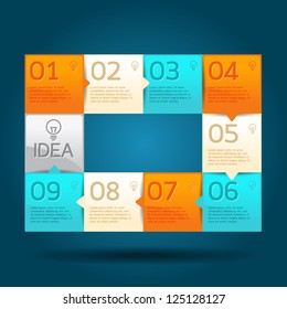 Modern glass color Design template / numbered banners/ graphic or website layout vector
