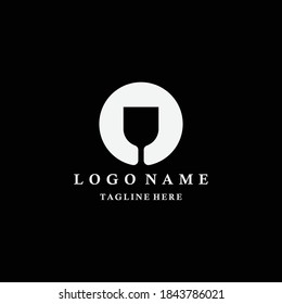 modern glass logo design template elements
