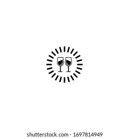 modern glass logo design vector