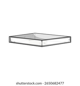 desenho animado de plataforma de vidro moderno. versátil elegante, inovativo durável, sinal de plataforma de vidro moderna de varejo personalizado.