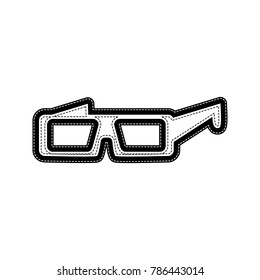 Modern glass sign. Vector. Flat style black icon on white.