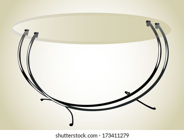 modern glass table