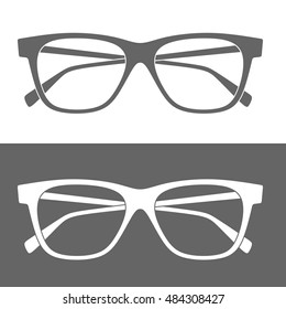 Modern glasses. Geek style sunglasses. Vector illustration