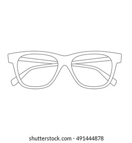 Modern glasses. Geek style sunglasses. Vector illustration