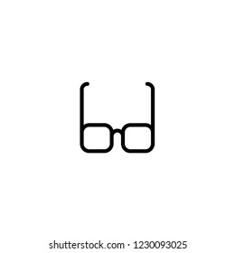 Modern glasses icon