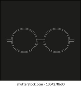 moderne Brille. Illustrator für Web- und Mobile-Design.