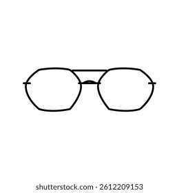 modern glasses optical line icon vector. modern glasses optical sign. isolated contour symbol black illustration