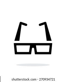 Modern glasses simple icon on white background. Vector illustration.