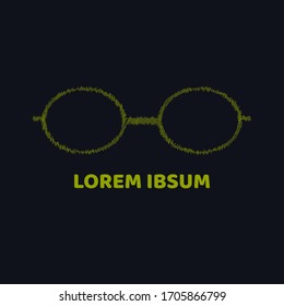 modern Glasses yellow icon for logo design