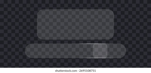 Modern glassmorphism background design with transparent frosted glass effect and soft glowing rectangular. Perfect for futuristic UI, web design, and digital interface templates.