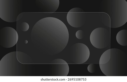 Diseño de fondo de morfismo de vidrio moderno con efecto de vidrio esmerilado transparente y rectangular brillante suave. Perfecto para Plantillas de interfaz de usuario, Diseño web y digital futuristas.
