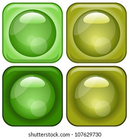 Modern Glassy Colorful Icons Vector Set