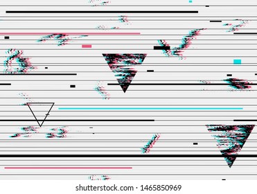 Modern glitch art abstract seamless pattern vhs