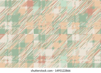 Modern glitch background. Color geometric abstract pattern vector. Damage lines glitches effect wallpaper. Grunge texture plaid.