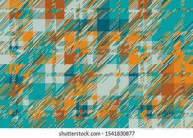 Modern glitch background. Color geometric abstract pattern vector. Damage lines glitches effect wallpaper. Grunge texture plaid.