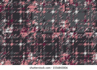 Modern glitch background. Color geometric abstract pattern vector. Damage lines glitches effect wallpaper. Grunge texture plaid.
