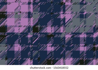 Modern glitch background. Color geometric abstract pattern vector. Damage lines glitches effect wallpaper. Grunge texture plaid.