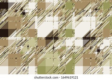 Modern glitch background. Color geometric abstract pattern vector. Damage lines glitches effect wallpaper. Grunge texture plaid.