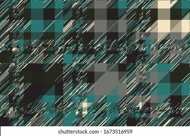 Modern glitch background. Color geometric abstract pattern vector. Damage lines glitches effect wallpaper. Grunge texture plaid.