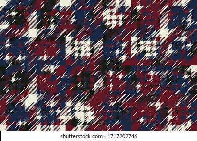 Modern glitch background. Color geometric abstract pattern vector. Damage lines glitches effect wallpaper. Grunge texture plaid.