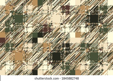 Modern glitch background. Color geometric abstract pattern vector. Damage lines glitches effect wallpaper. Grunge texture plaid.