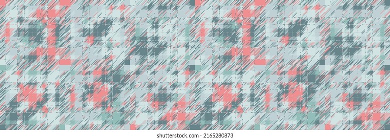 Modern glitch background. Color geometric abstract pattern vector. Damage lines glitches effect wallpaper. Grunge texture plaid.