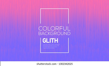 Modern glitch effect. Digital vector minimalistic style. Vivid color striped abstract background. Template for your design, cover, flyer, book, brochure. Dynamic flow lines conceptual illustration.