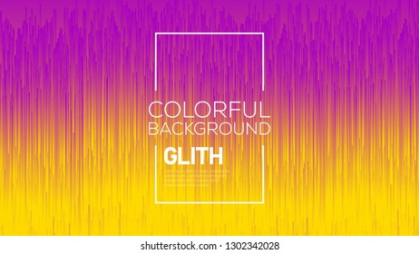 Modern glitch effect. Digital vector minimalistic style. Vivid color striped abstract background. Template for your design, cover, flyer, book, brochure. Dynamic flow lines conceptual illustration.