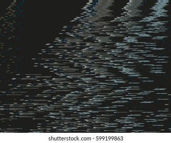 Modern glitched background illustration. Random signal error. Corrupted digital image. Array of collapsing data. Abstract contemporary print made of distorted colorful pixels. Element of design.