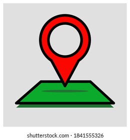 Ein modernes globales Positionierungssystem-Zeichenkonzept für Website-Vorlagen und -Präsentationen. Das Objekt kann für Werbematerialien, Infografiken, Web- und Mobildienste sowie Apps verwendet werden