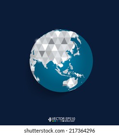 Modern globe design, vector illustration.